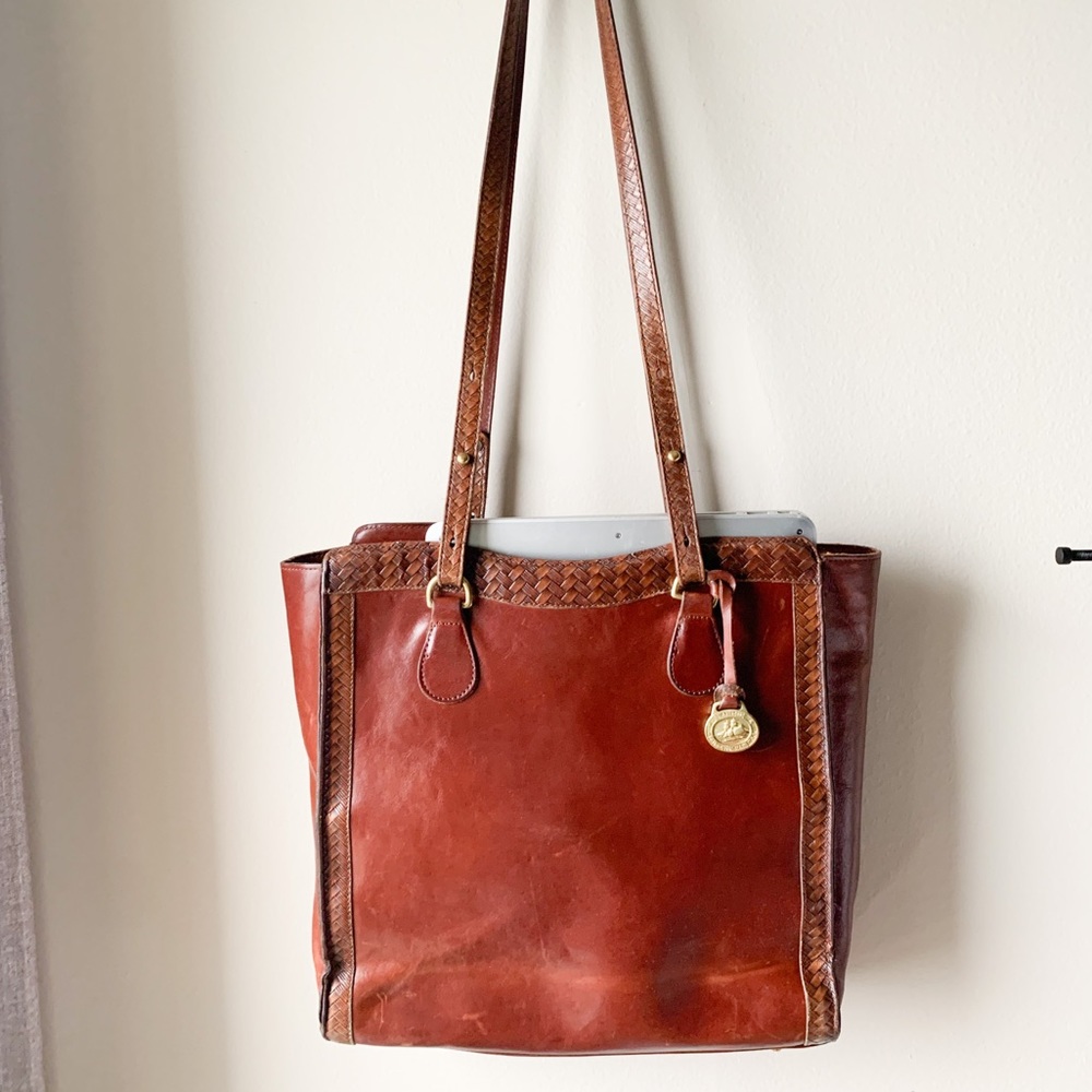 Brahmin Vintage Tote in Cognac